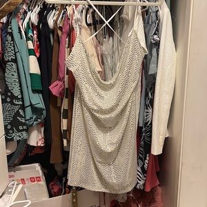 H&M white sparkle dress